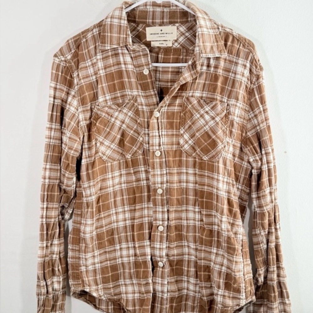 Imogene + Willie Earl Plaid Lightweight Button Up Flannel Medium